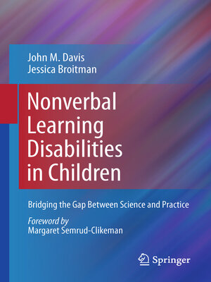 cover image of Nonverbal Learning Disabilities in Children